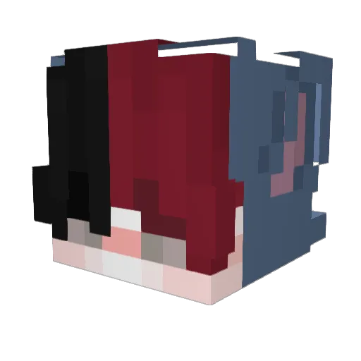 marcysanne Minecraft avatar head, 3D render
