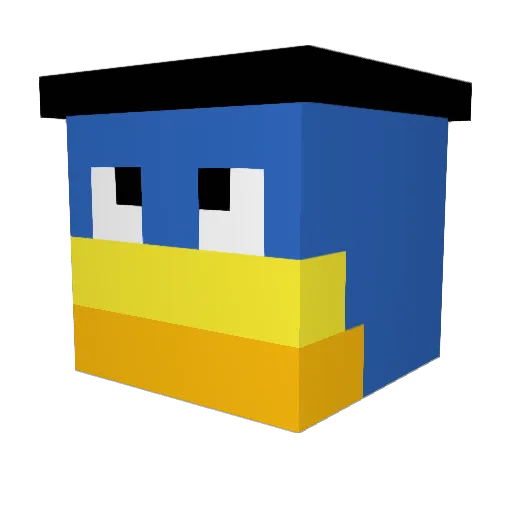 marderschiss Minecraft avatar head, 3D render