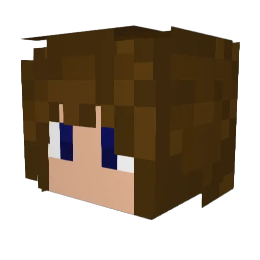 mardi_b Minecraft avatar head, 3D render