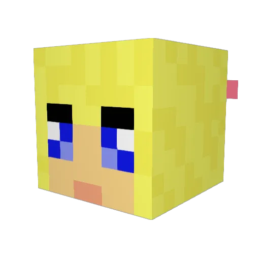 mardieneke Minecraft avatar head, 3D render