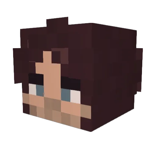 mare22 Minecraft avatar head, 3D render