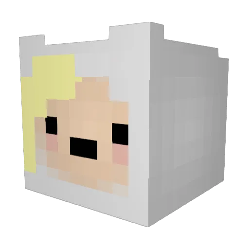 mareamar Minecraft avatar head, 3D render