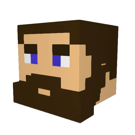marekki Minecraft avatar head, 3D render