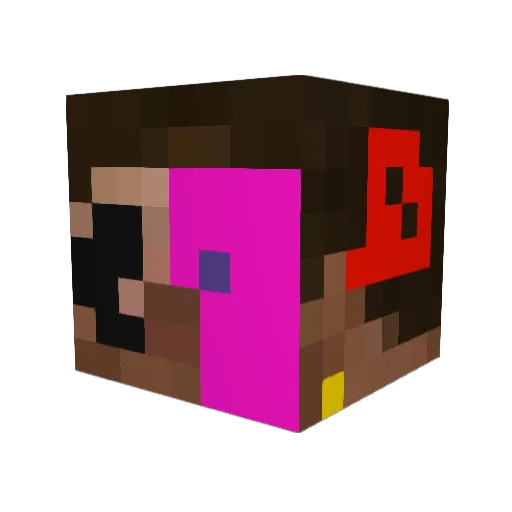 mareqwert Minecraft avatar head, 3D render