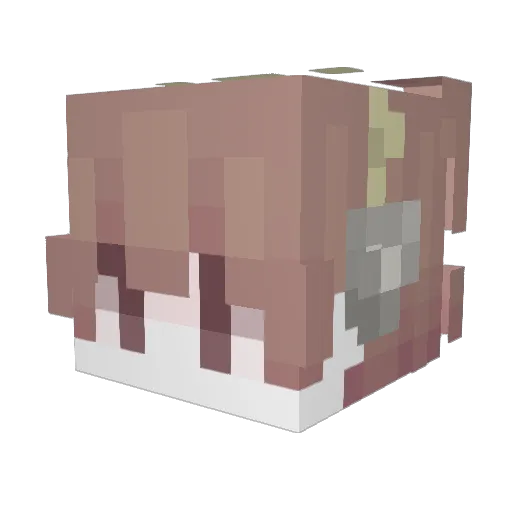 mareyuno Minecraft avatar head, 3D render
