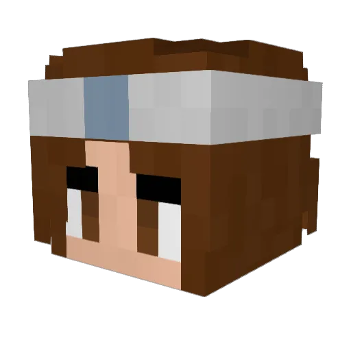 margauux_ Minecraft avatar head, 3D render