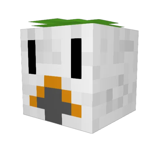 margesimp Minecraft avatar head, 3D render