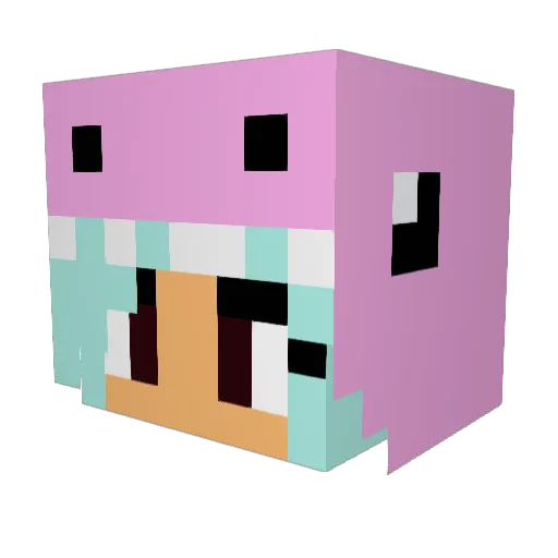 margesimpson001 Minecraft avatar head, 3D render