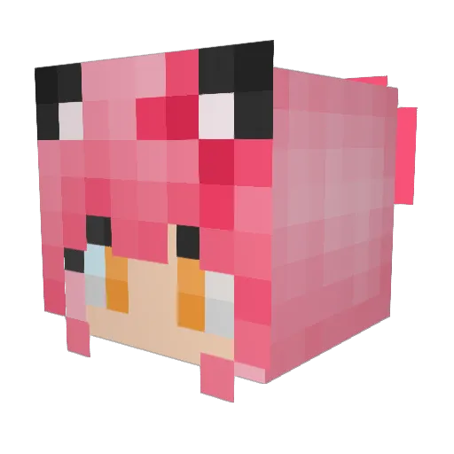 maria_102 Minecraft avatar head, 3D render