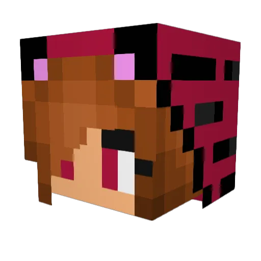 maria_fish Minecraft avatar head, 3D render