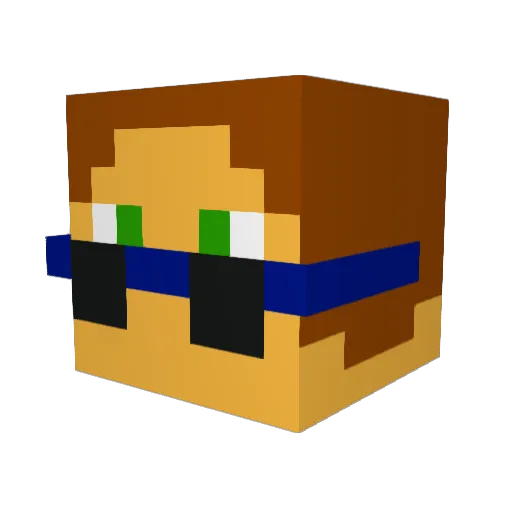 mariabojoiu Minecraft avatar head, 3D render
