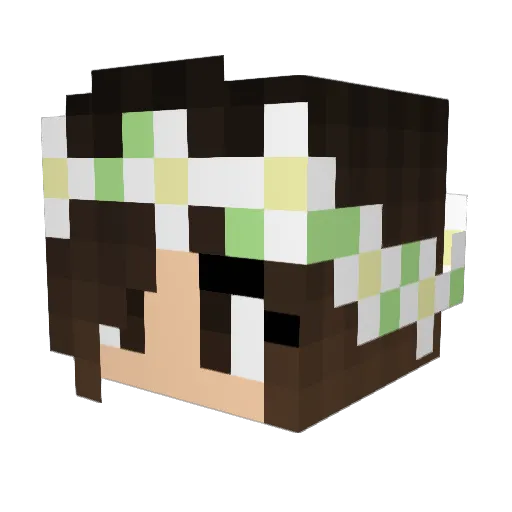 mariaes04 Minecraft avatar head, 3D render