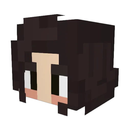 mariah_p Minecraft avatar head, 3D render