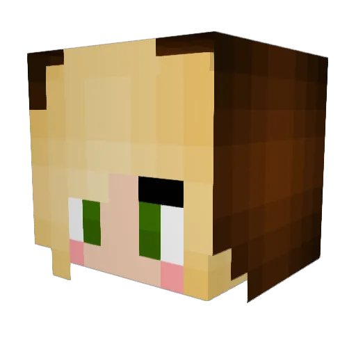 mariahthai Minecraft avatar head, 3D render