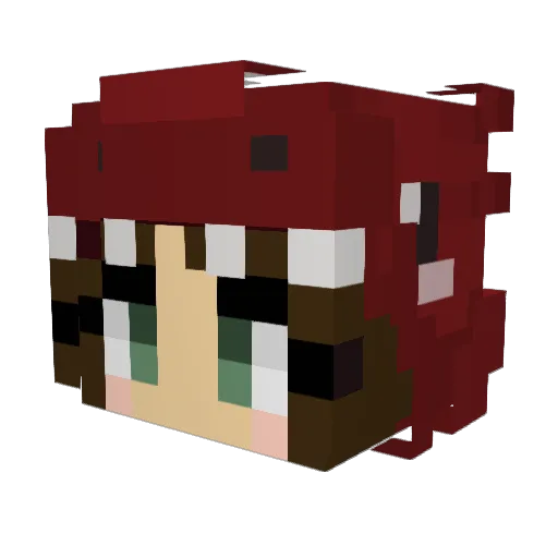 mariajm02 Minecraft avatar head, 3D render