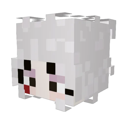 marialunar Minecraft avatar head, 3D render