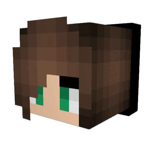 mariana_playzz Minecraft avatar head, 3D render