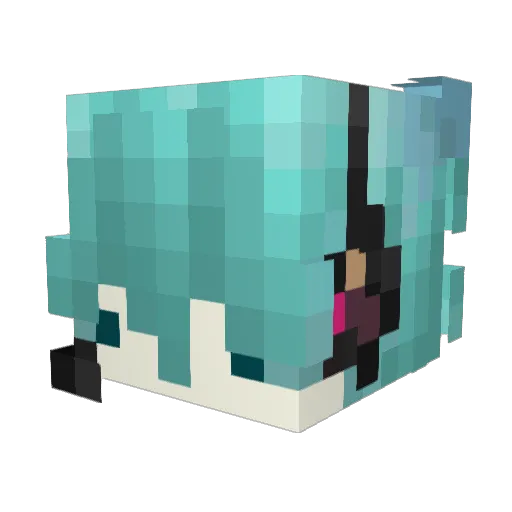 mariasowner Minecraft avatar head, 3D render
