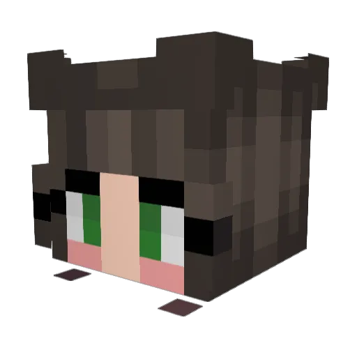 mariaturquoise Minecraft avatar head, 3D render