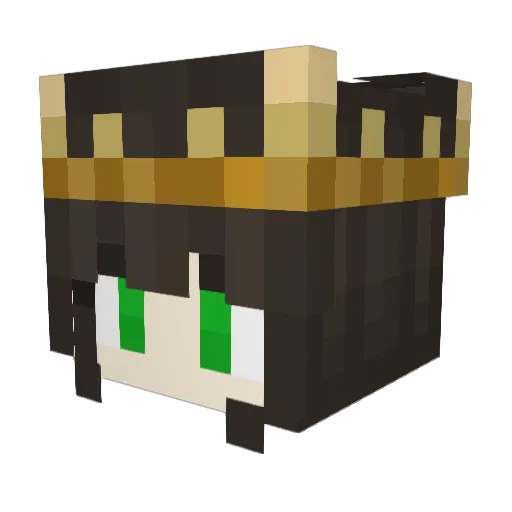 maribal Minecraft avatar head, 3D render