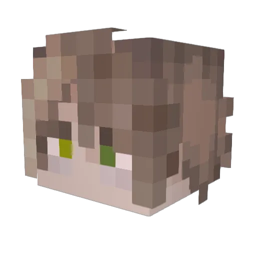 maribev Minecraft avatar head, 3D render