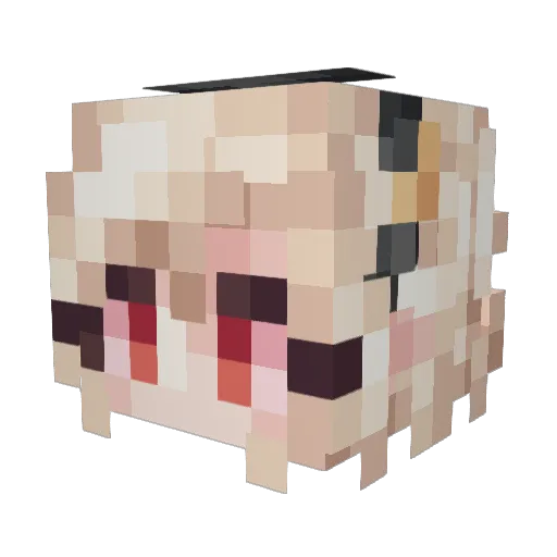 maribil Minecraft avatar head, 3D render