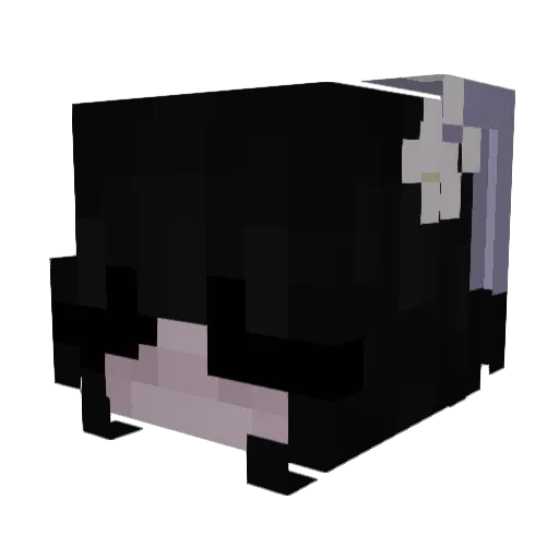 marichue Minecraft avatar head, 3D render
