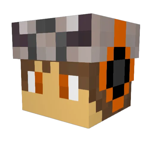 marickiya Minecraft avatar head, 3D render