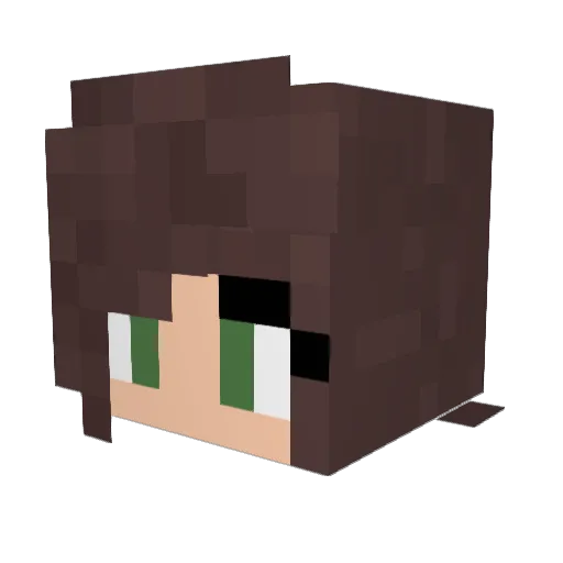 marie_loup Minecraft avatar head, 3D render