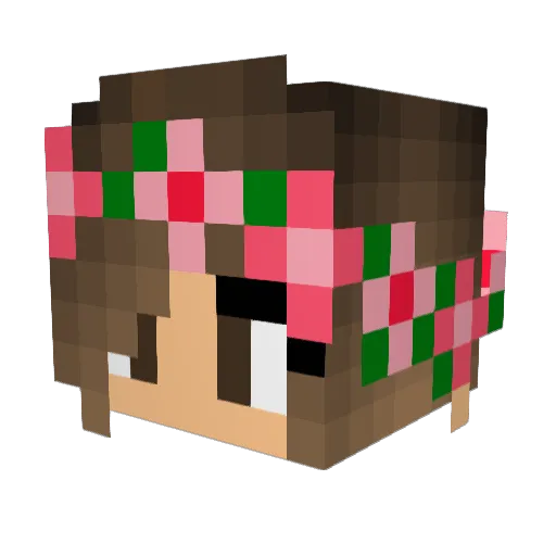 mariebak Minecraft avatar head, 3D render