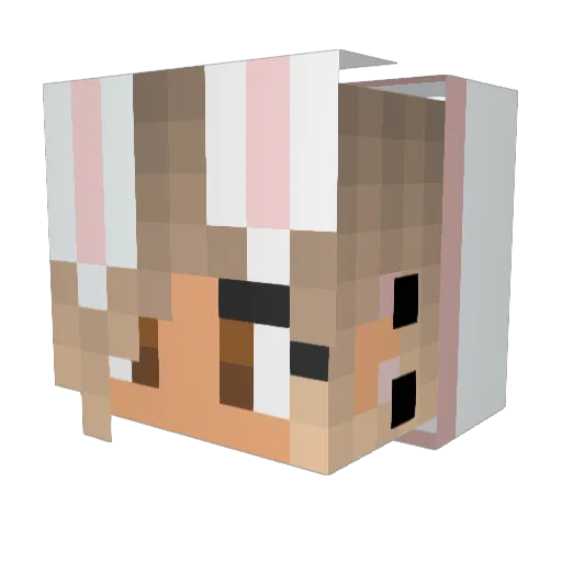marieee___04 Minecraft avatar head, 3D render