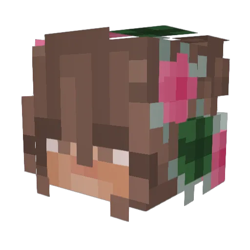 marielei Minecraft avatar head, 3D render