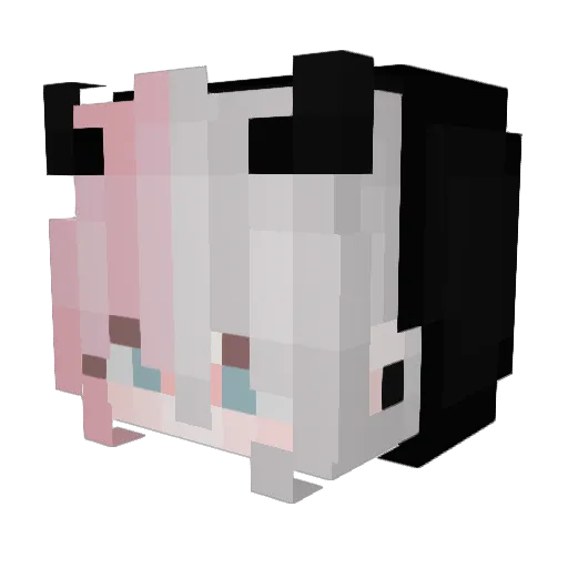 marielmama Minecraft avatar head, 3D render