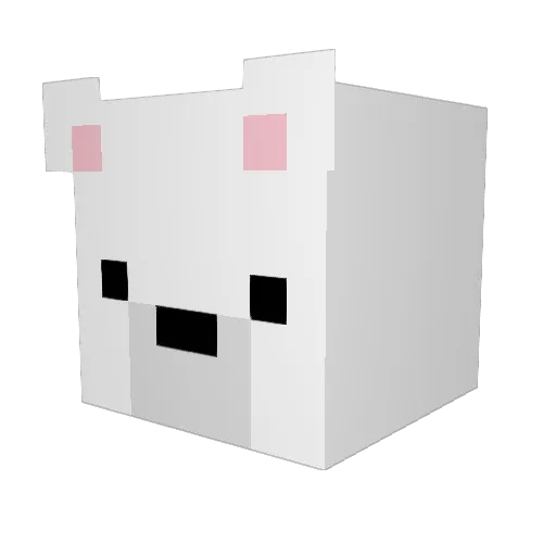 marieregina Minecraft avatar head, 3D render