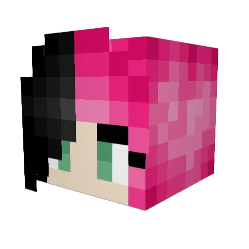 mariesa09 Minecraft avatar head, 3D render