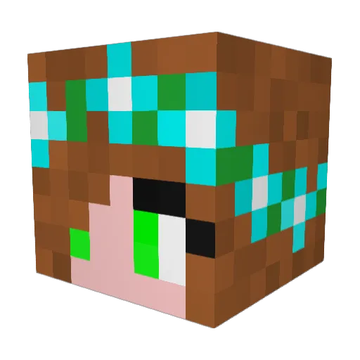 marifee Minecraft avatar head, 3D render