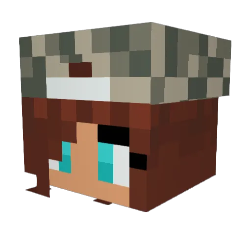 marigsky Minecraft avatar head, 3D render