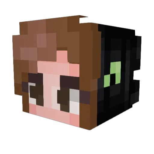 marii_h1 Minecraft avatar head, 3D render