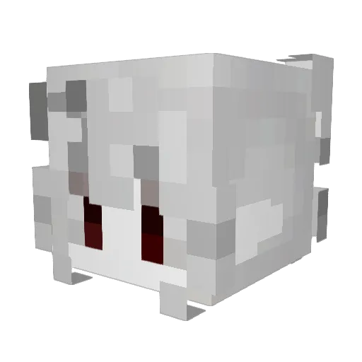 mariii_gray Minecraft avatar head, 3D render