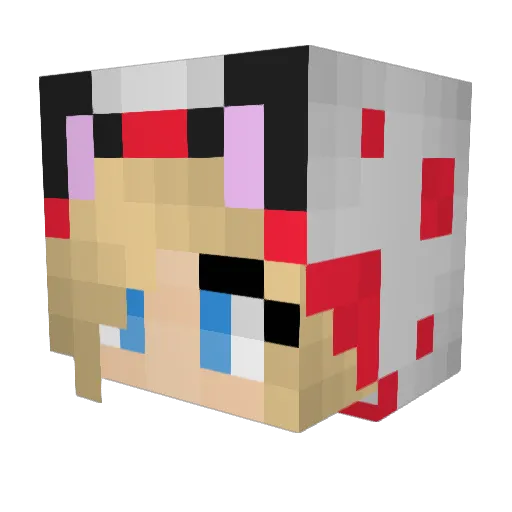 mariiie_ Minecraft avatar head, 3D render