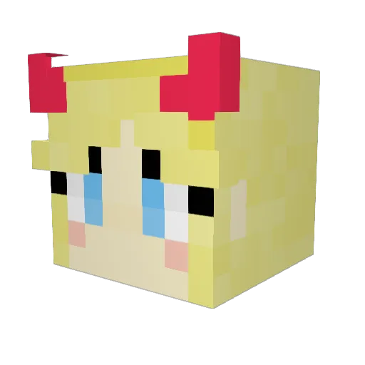 mariishh Minecraft avatar head, 3D render