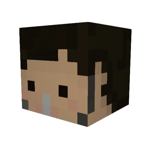 mariko7 Minecraft avatar head, 3D render