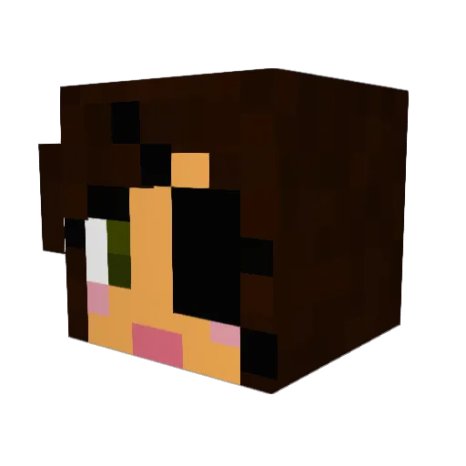 marilynn Minecraft avatar head, 3D render