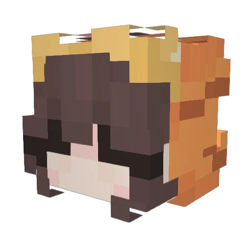 marimeri Minecraft avatar head, 3D render