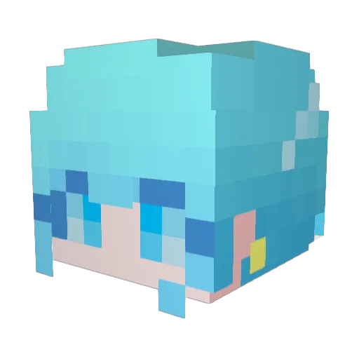 marinelamp Minecraft avatar head, 3D render