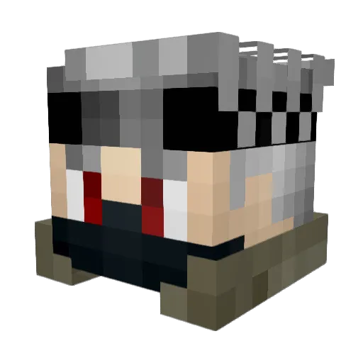 marinerock Minecraft avatar head, 3D render