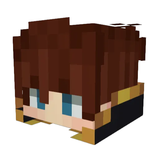 marinetwo Minecraft avatar head, 3D render