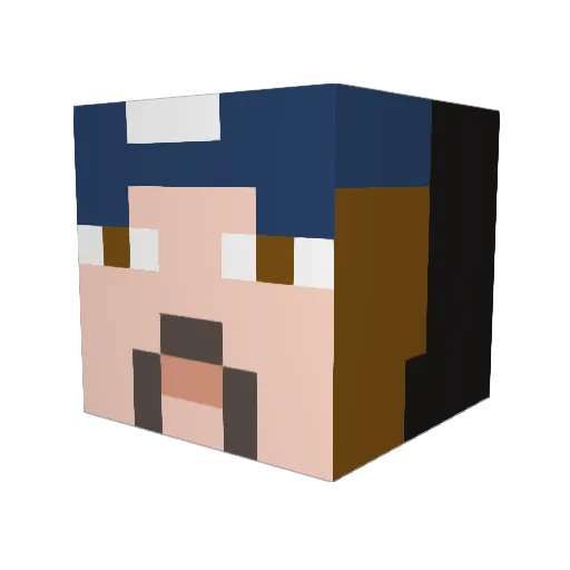 mario1234564 Minecraft avatar head, 3D render