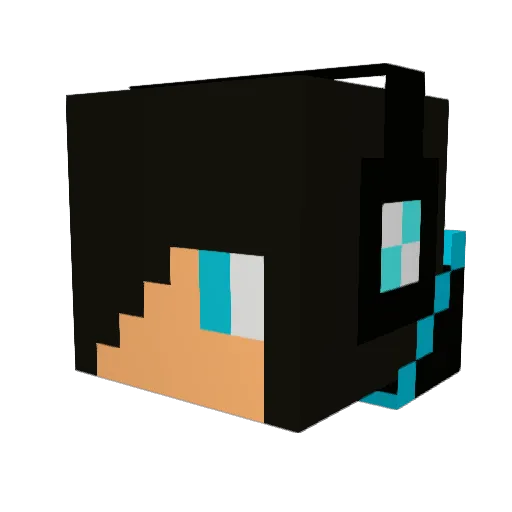 mario184 Minecraft avatar head, 3D render