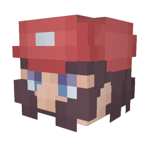 mario747111 Minecraft avatar head, 3D render